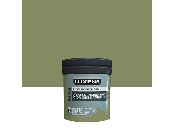 Testeur peinture mat Wake 3 pour mur, LUXENS biosourcée, vert olive, 0.075 litre