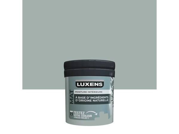 Testeur peinture mat Sage 4 pour mur, LUXENS biosourcée, vert de gris, 0.075 litre