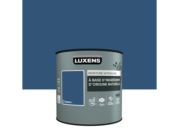 Peinture murs et boiserie LUXENS, mat, bleu Denim 1, 0,5L