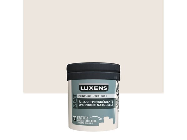 Testeur peinture mat Paper 5 pour mur, LUXENS biosourcée, blanc créme, 0.075 litre