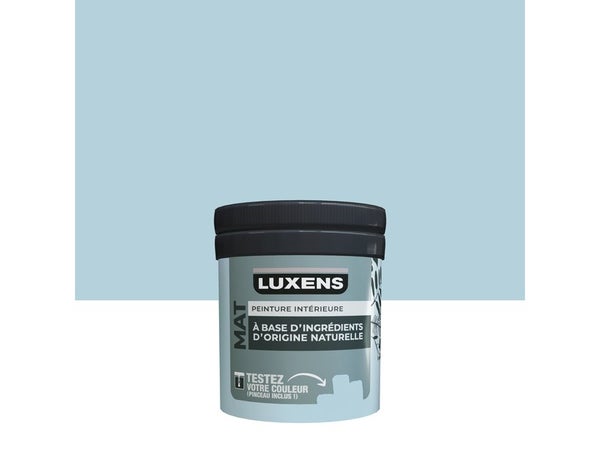 Testeur peinture mat Fjord 6 pour mur, LUXENS biosourcée, bleu clair, 0.075 litre