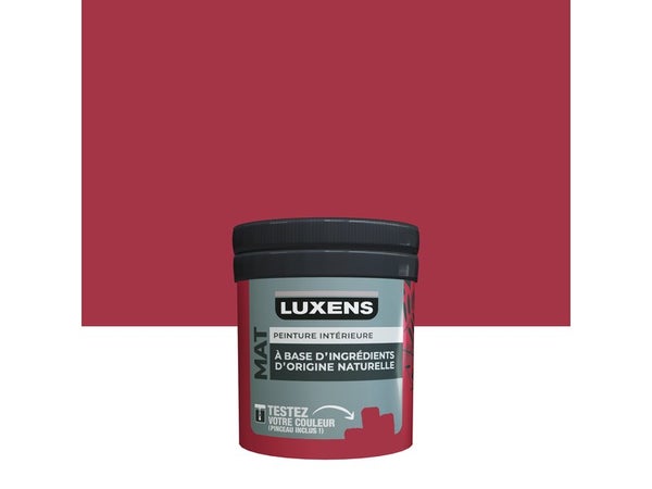 Testeur peinture mat Litchi 2 pour mur, LUXENS biosourcée, rouge, 0.075 litre