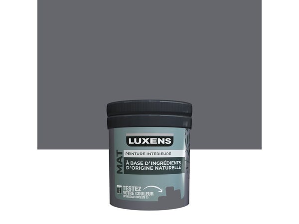 Testeur peinture mat Granit 2 pour mur, LUXENS biosourcée, anthracite, 0.075 litre