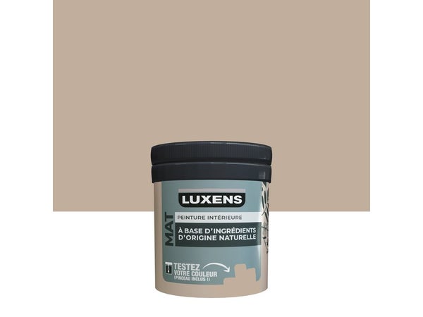 Testeur peinture mat Terra 5 pour mur, LUXENS biosourcée, beige foncé, 0.075 litre