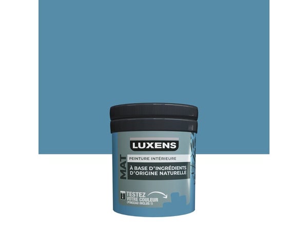 Testeur peinture mat Fjord 3 pour mur, LUXENS biosourcée, bleu clair, 0.075 litre