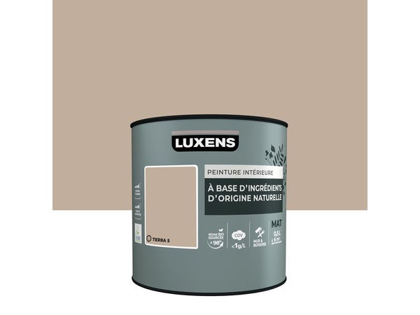 Peinture murs et boiserie LUXENS, mat, brun Terra 5, 0,5L
