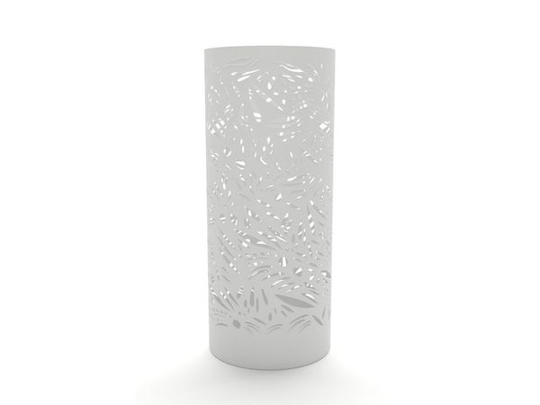 Lampe de table e27 fer blanc mat, INSPIRE Frella, H.30cm H.28.5 cm