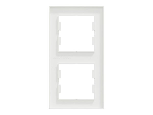 Plaque double verticale Miluz, SCHNEIDER ELECTRIC, blanc