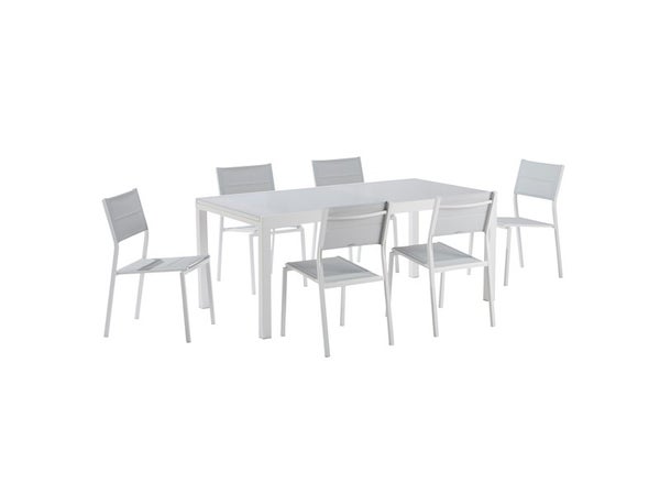 Chaise de jardin en aluminium, NATERIAL Orion beta, blanc