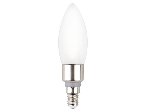 Ampoule led à filament opaline flamme E14 40 W, LEXMAN