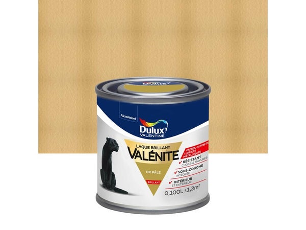 Peinture boiserie, radiateur or pale brillant DULUX VALENTINE Valenite 0.1l