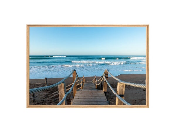 Image encadrée Pont sur la plage, CEANOTHE 65 x 97 cm