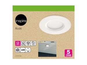 Spot encastre toit exterieur roski led d8,5 600lm blanc ip65 inspire