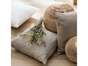 Coussin INSPIRE Danae, 100 % lin, 45 x 45 cm, natural