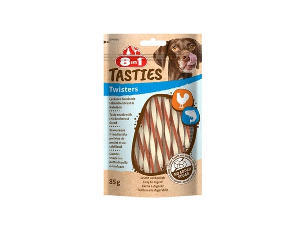 Friandise chien 8in1 tast twisters 85g