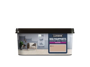 Peinture velours mur, boiserie et radiateur, LUXENS Eva 3, brun, 2.5 litres