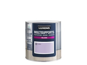 Peinture velours mur, boiserie et radiateur, LUXENS Elixir 6, violet, 0.5 litre