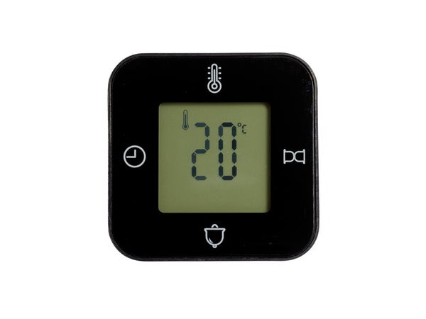 Thermomètre pour intérieur 4 en 1, écran coloré avec rétro-éclairage, EQUATION, noir
