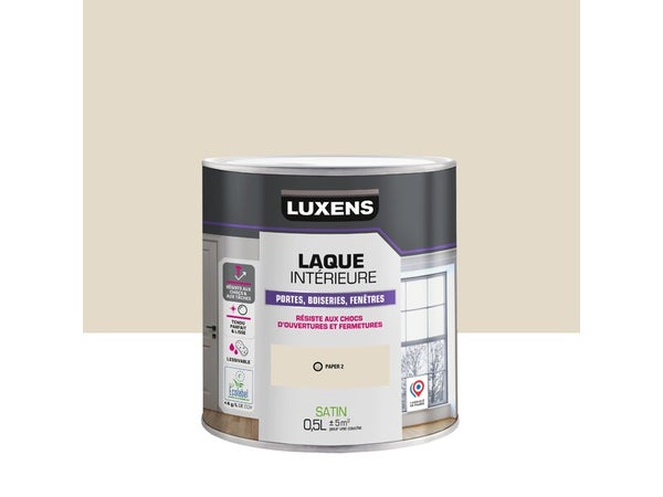 Peinture boiserie, paper 2 satin, LUXENS, Laque, 0.5l