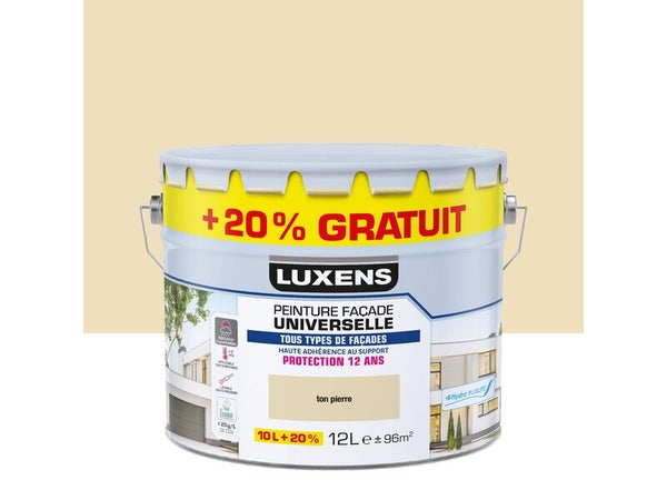 Peinture exterieure facade Universelle LUXENS ton pierre 10L+20% gratuit