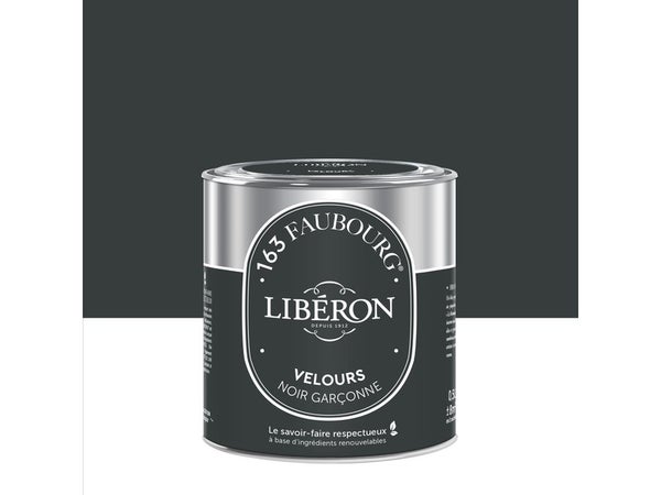 Peinture noir garçonne multisupport 163 faubourg LIBÉRON velours 0.5 l