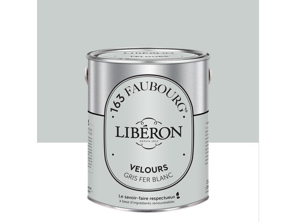 Peinture gris fer blanc multisupport 163 faubourg LIBÉRON velours 2.5 l