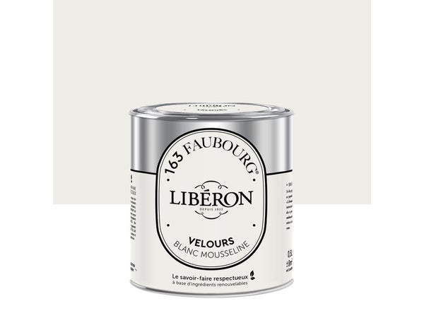 Peinture blanc mousseline multisupport 163 faubourg LIBÉRON velours 0.5 l