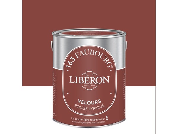 Peinture grège rouge lyrique multisupport 163 faubourg LIBÉRON velours 2.5 l