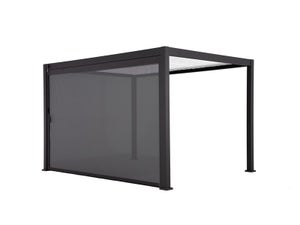 Store déroulant gris anthracite 3.7 x 2.36 pour pergola Prima 4x3