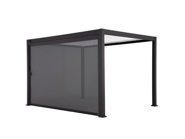 Store déroulant gris anthracite 3.7 x 2.36 pour pergola Prima 4x3