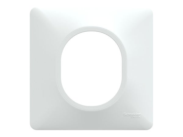 Plaque simple Ovalis, SCHNEIDER ELECTRIC, blanc