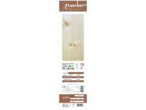 Plancher bois massif épicéa L.205 cm, l.14 cm, Ep.20 mm