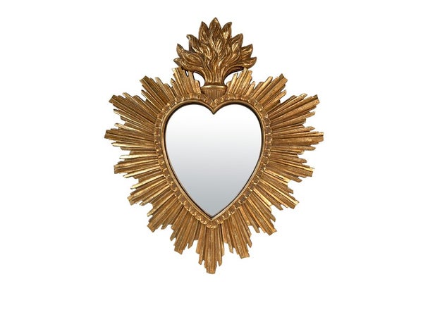 Objet décoratif résine Exvoto coeur soleil l.26.2 x H.30.6 cm, EMDE