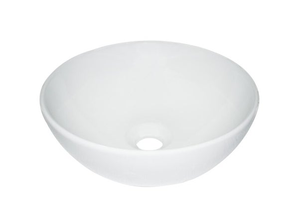 Vasque à poser céramique rond Essential Diam.33 cm blanc brillant