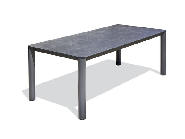 Table de jardin CAMARGUE 220x100 cm, aluminium gris anthracite