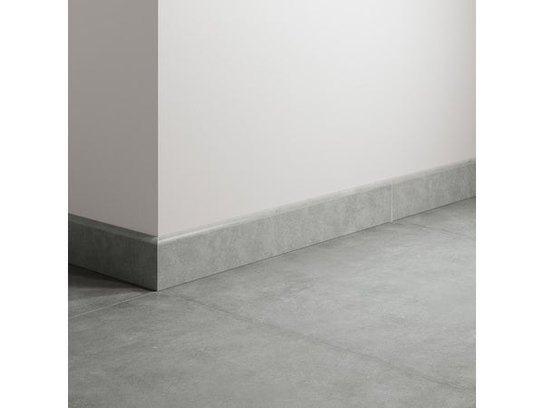 Lot de 2 plinthes Béton gris moyen n°14, l. 8 x L. 60 cm, Ep.9 mm
