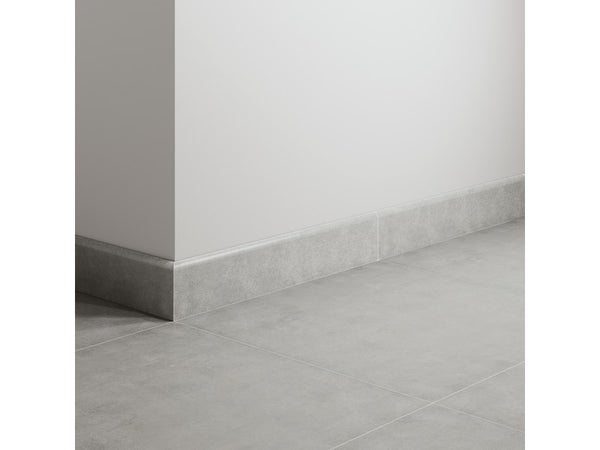 Lot de 3 plinthes Béton gris moyen n°12, l. 8 x L. 45 cm, Ep.8.2 mm