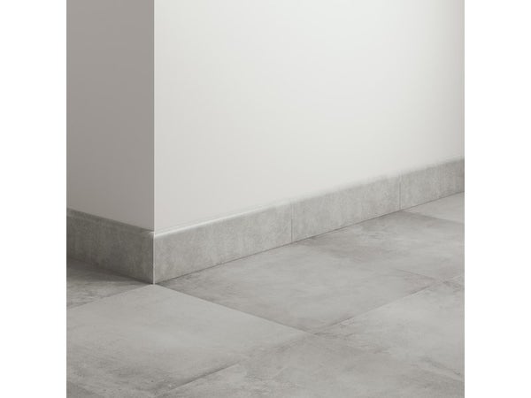 Lot de 3 plinthes Béton gris moyen n°34, l. 8 x L. 33 cm, Ep.8 mm