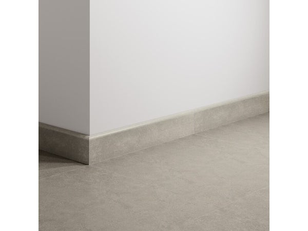 Lot de 3 plinthes Béton gris clair n°82, l. 8 x L. 45 cm, Ep.8.2 mm