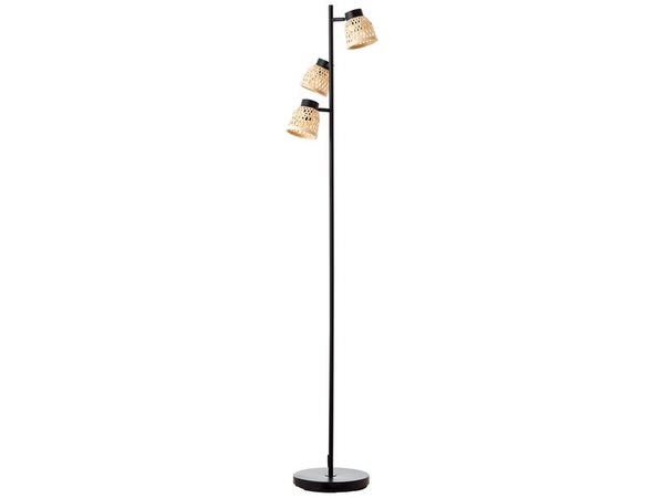 Lampadaire métal droit, INSPIRE Ninon, H.160 cm, noir