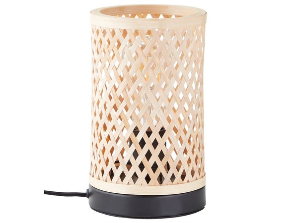 Lampe bambou naturel, INSPIRE Ninon, H.23 cm