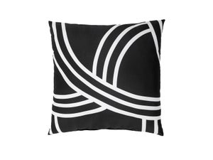 Coussin henri 35x35cm blanc noir 1px