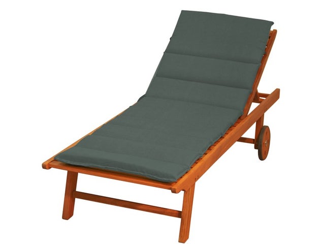 Coussin pour bain de soleil vert l.185 x H.6 cm