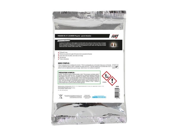Insecticide diffuseur tablette punaises de lit FURY, 0.34g