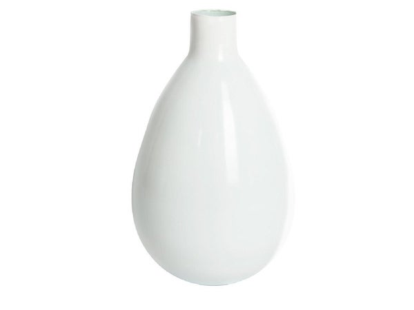 Vase verre blanc, Noctis, 27 x 42 cm