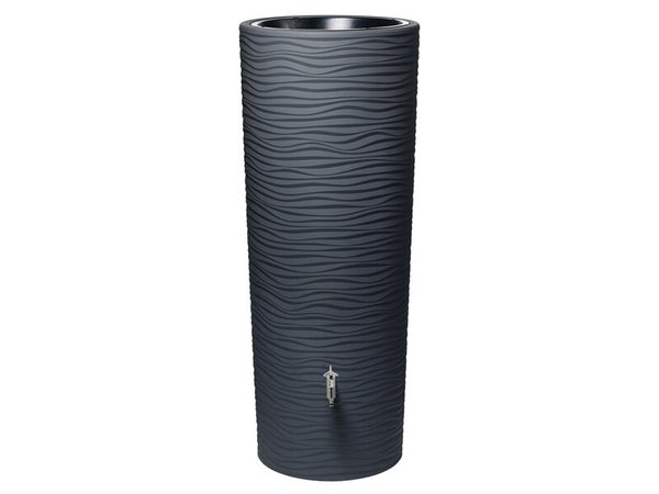 Récupérateur d'eau aérien cylindrique gris graphite 350 l