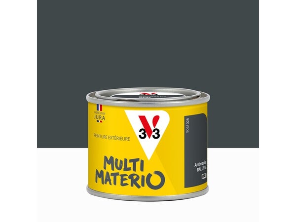 Peinture extérieure bois, fer, plastique V33 anthracite mat 125ml