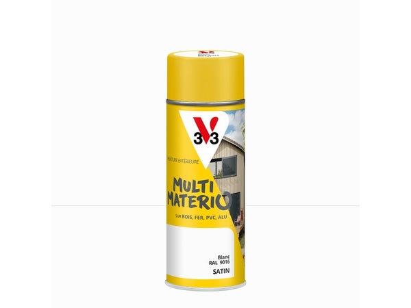 Bombe de peinture Multimaterio V33 blanc satine 400 ml