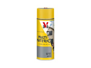 Bombe de peinture Multimaterio V33 gris galet satine 400 ml