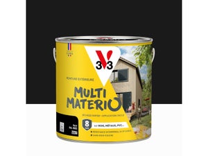 Peinture extérieure bois, fer, plastique V33 noir mat 2L